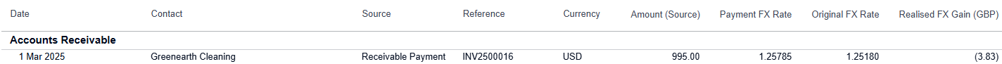 How are currency gains and losses accounted for in Xero? 1